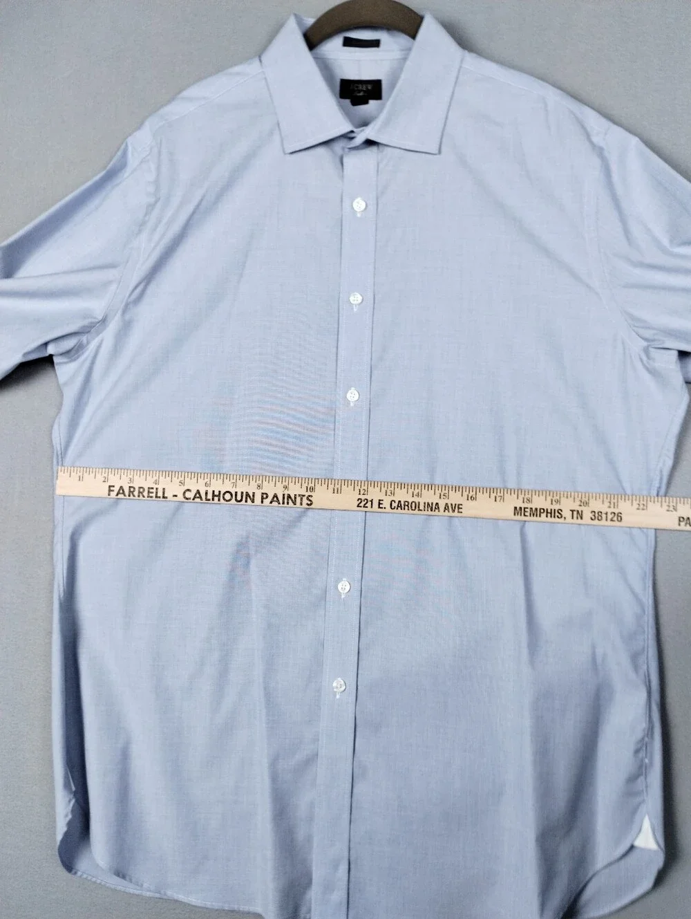 JCrew Ludlow Classic Button Up Long Sleeve Dress Shirt Blue Size 16 1/2, 35